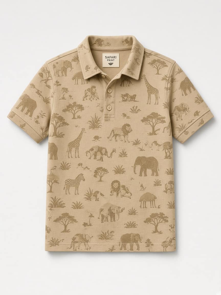 Safari Print Polo Shirt